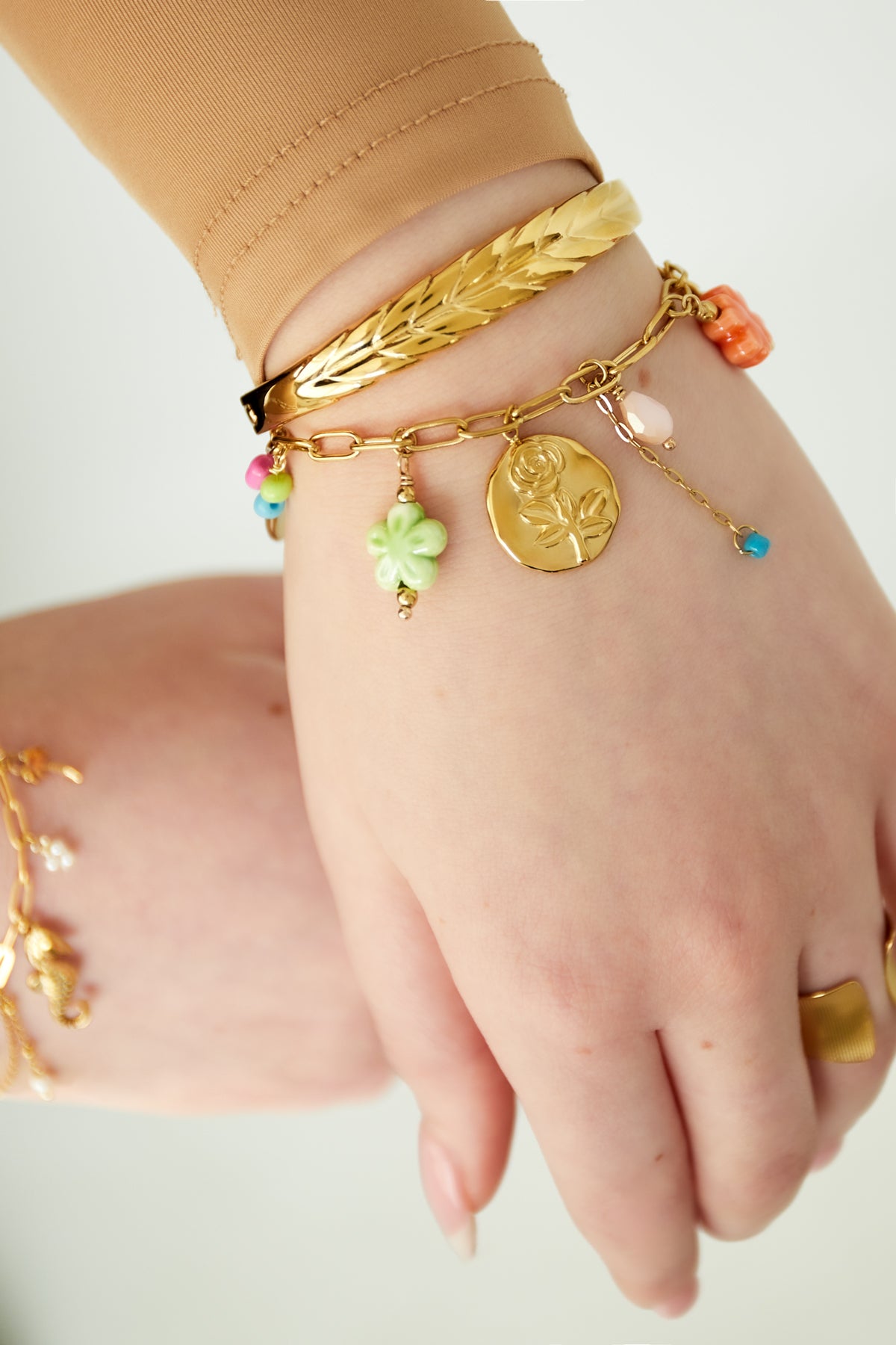 Bracciale charm Bouquet | Acciaio Inossidabile