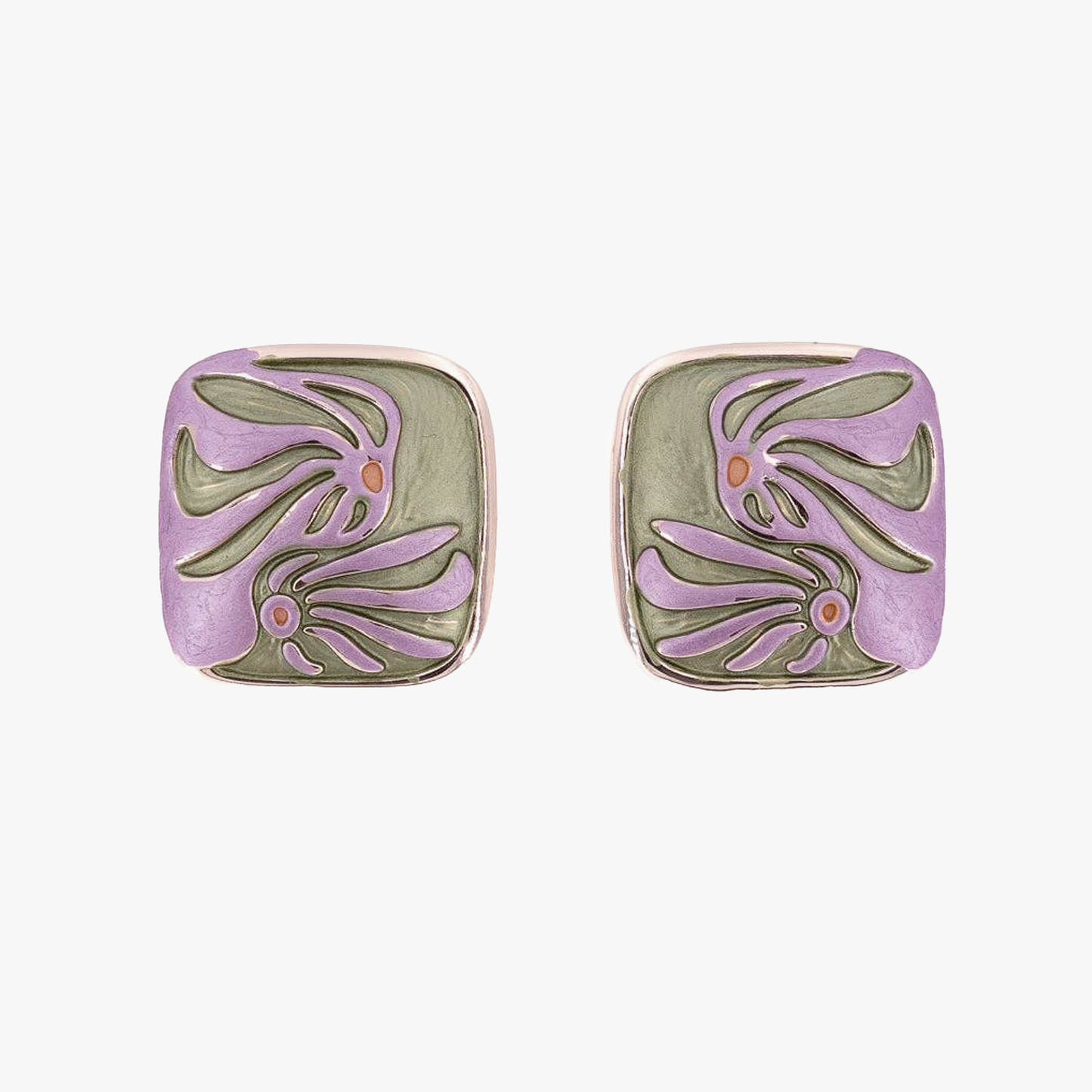 Orecchini fiori | zama con finitura galvanica in oro rosa