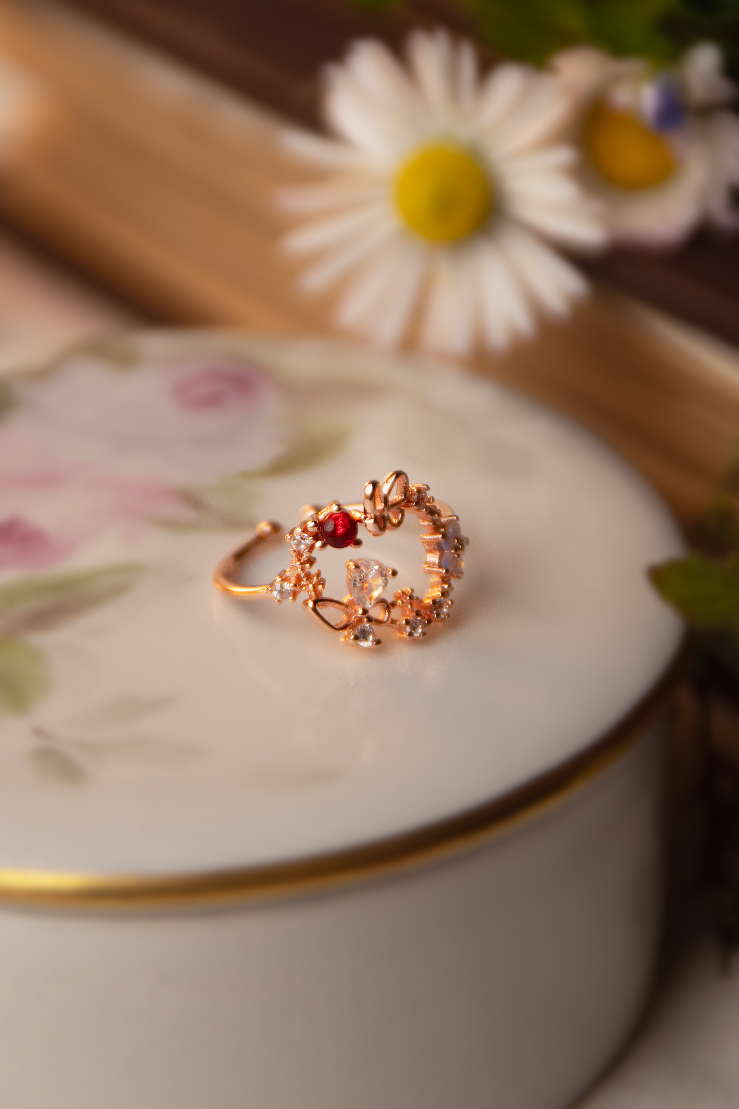 Secret Garden Ring | Zircons | Butterfly