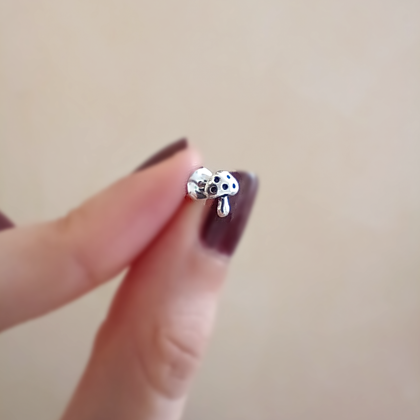 Orecchini Funghetti | Argento 925 | Ossidato + E-coat