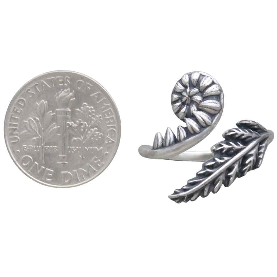 Anello Felce | regolabile | Argento sterling riciclato | FairTrade