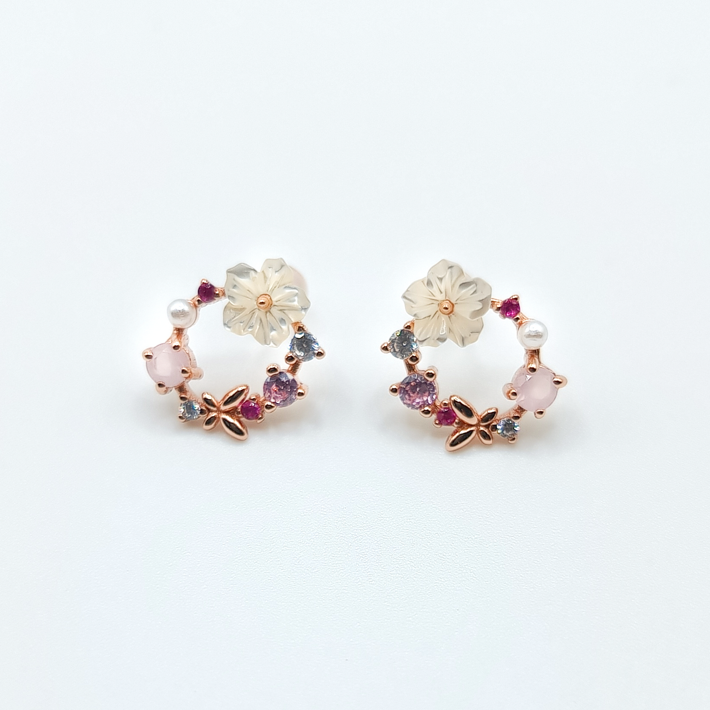 Orecchini Fioriti | Zirconi | Argento Sterling