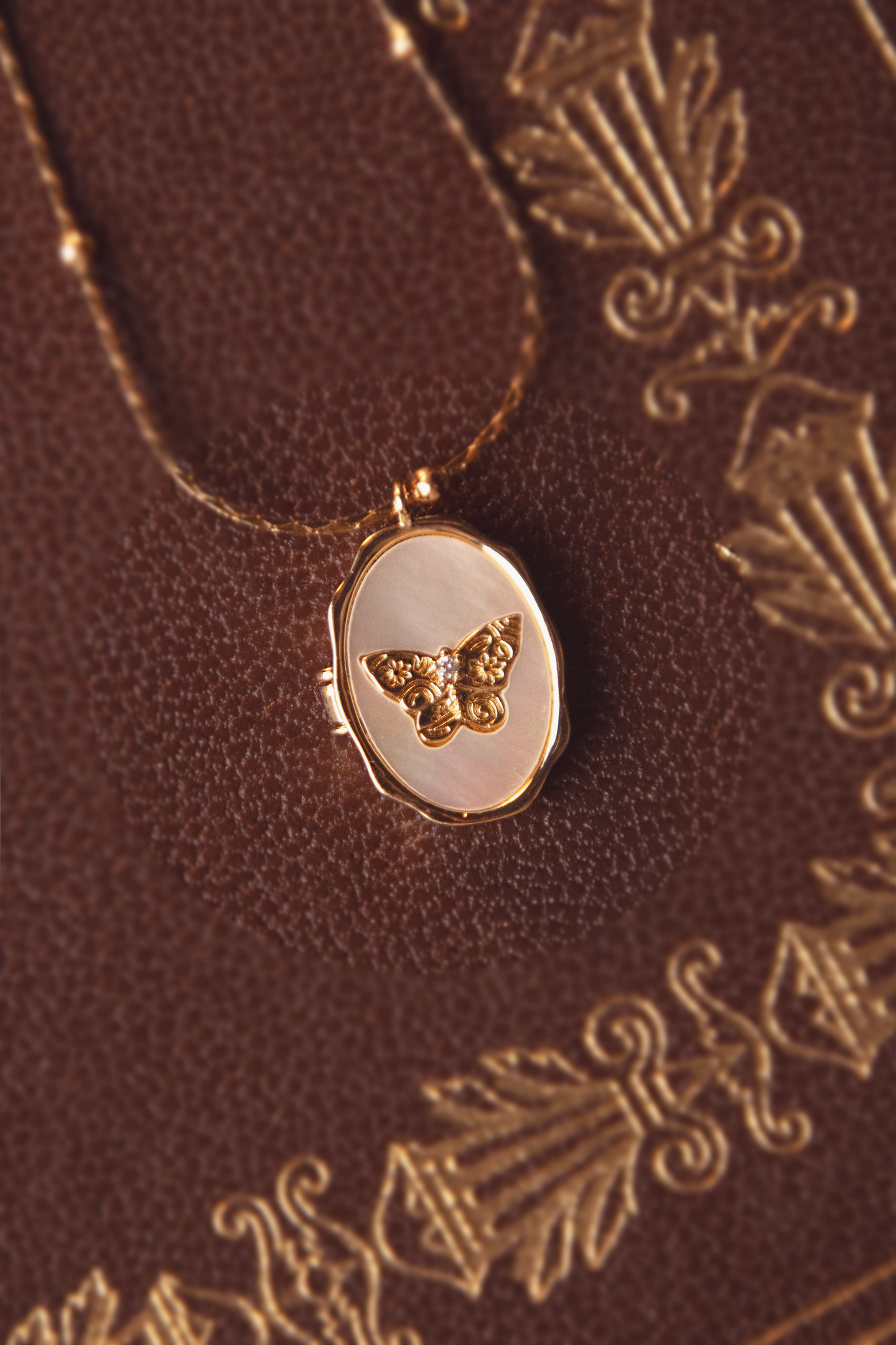 Pendente Locket | Farfalla | Retrò