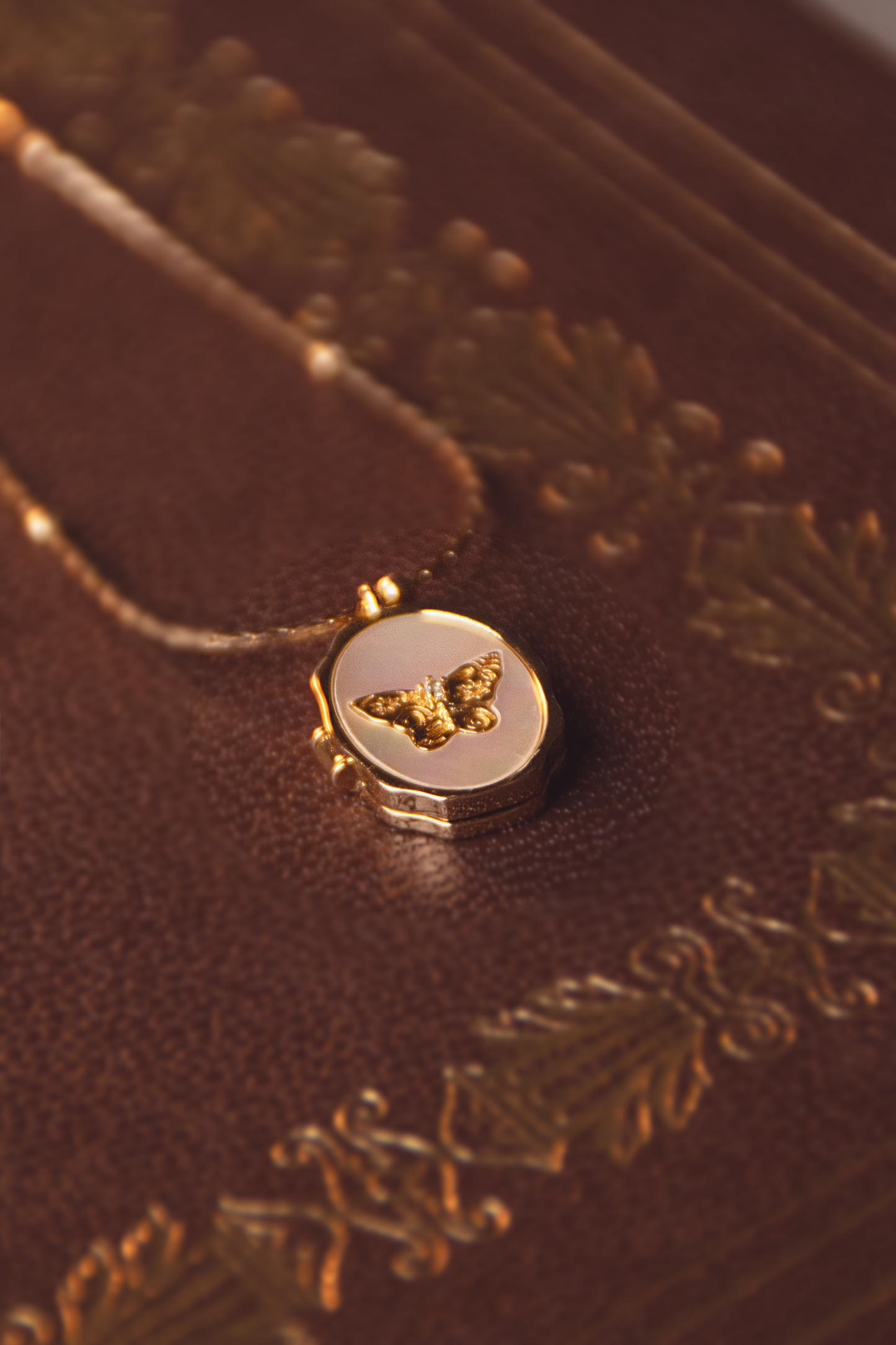 Pendente Locket | Farfalla | Retrò