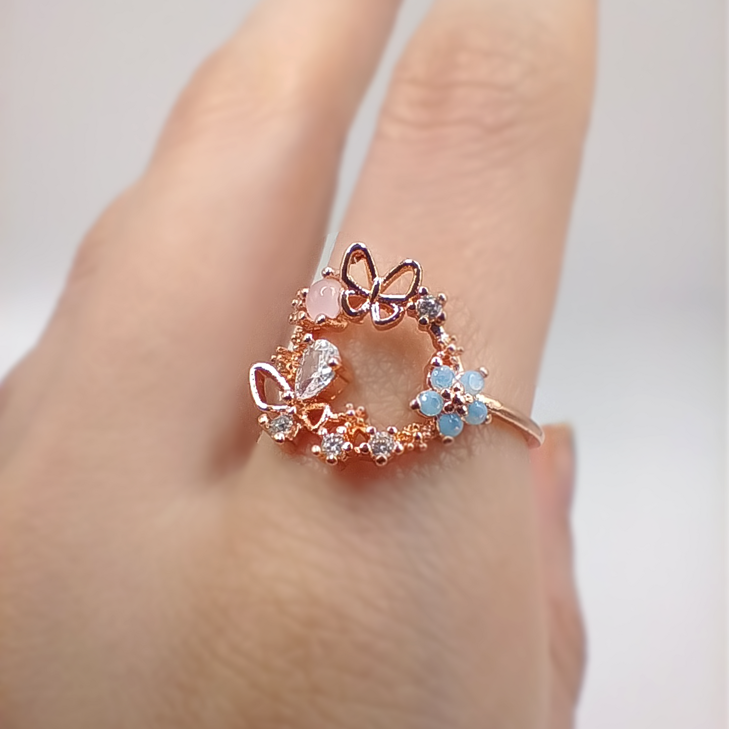 Secret Garden Ring | Zircons | Butterfly