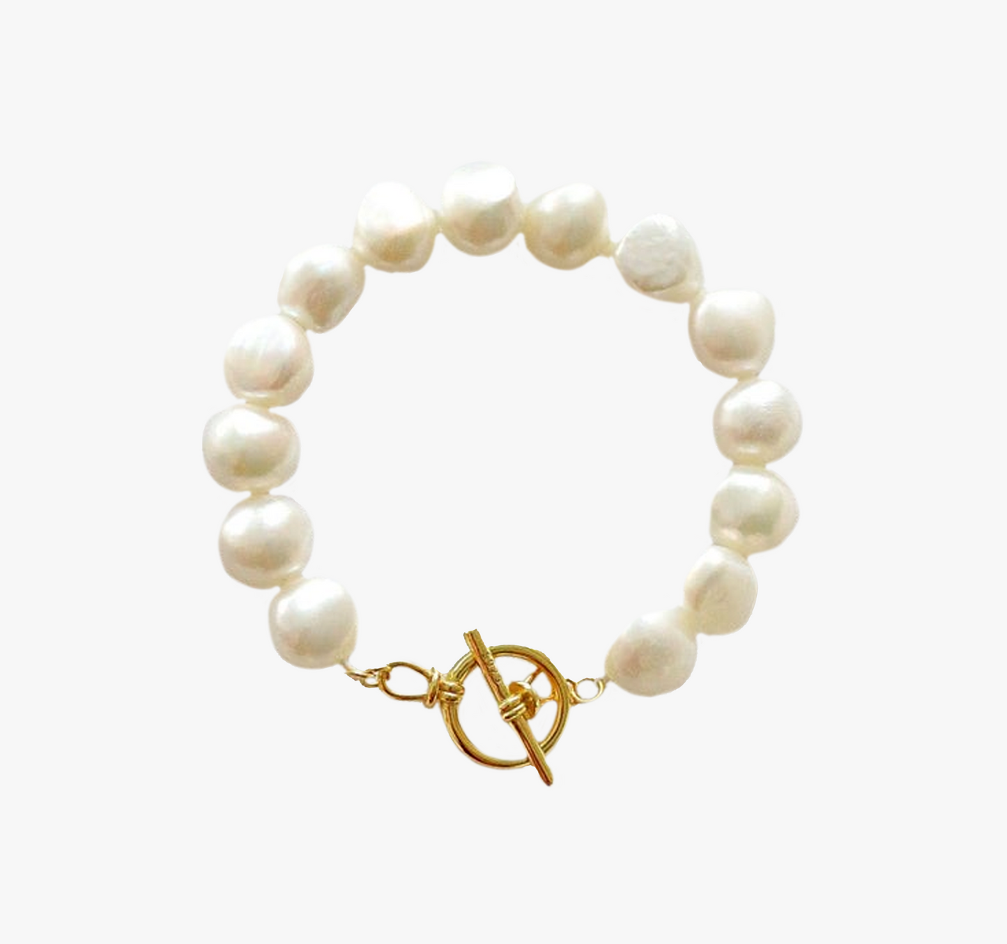 Bracciale perle d'acqua dolce barocche | 24K | Fatto a mano