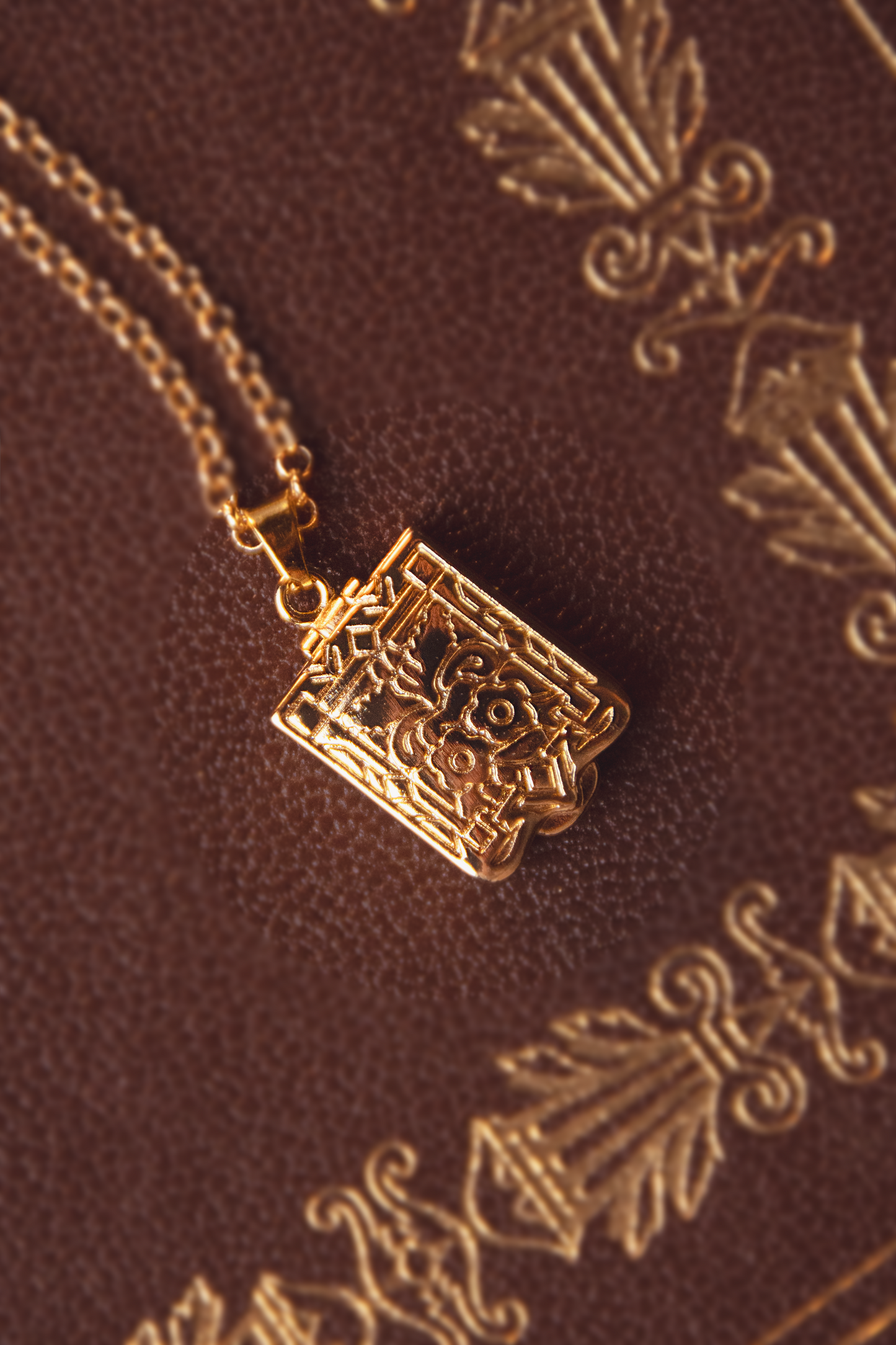 Pendente Locket quadrato | Floral | Retrò