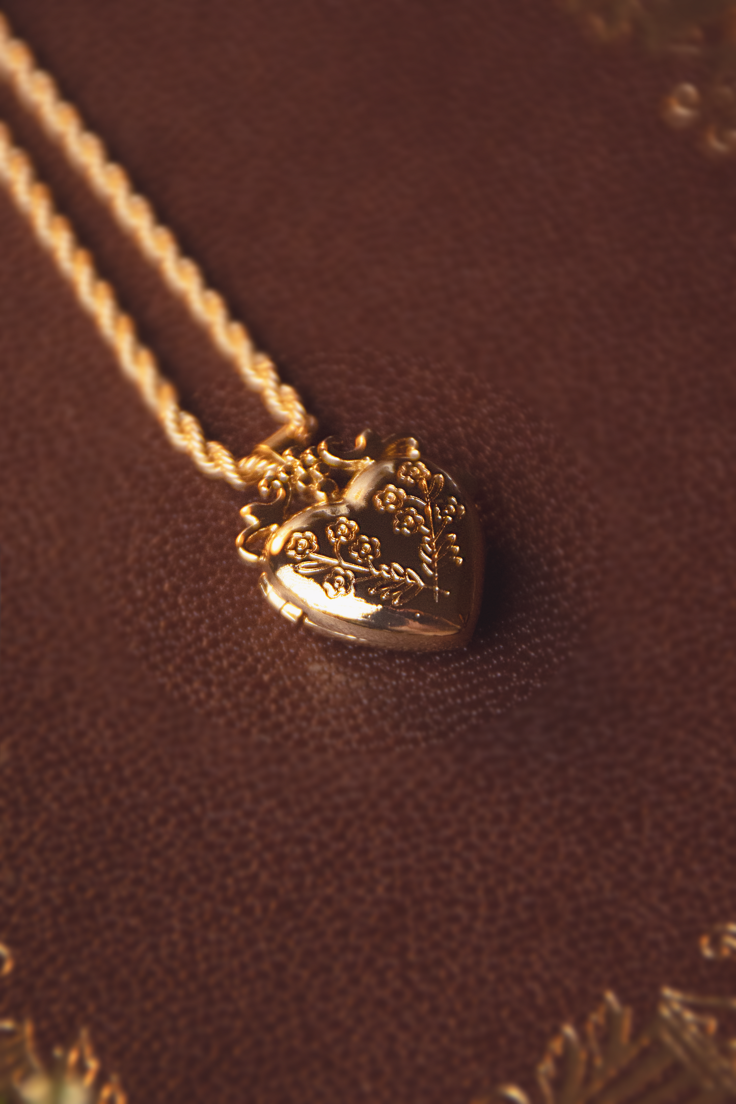 Pendente Locket | Floral | Retrò | Medaglione Cuore
