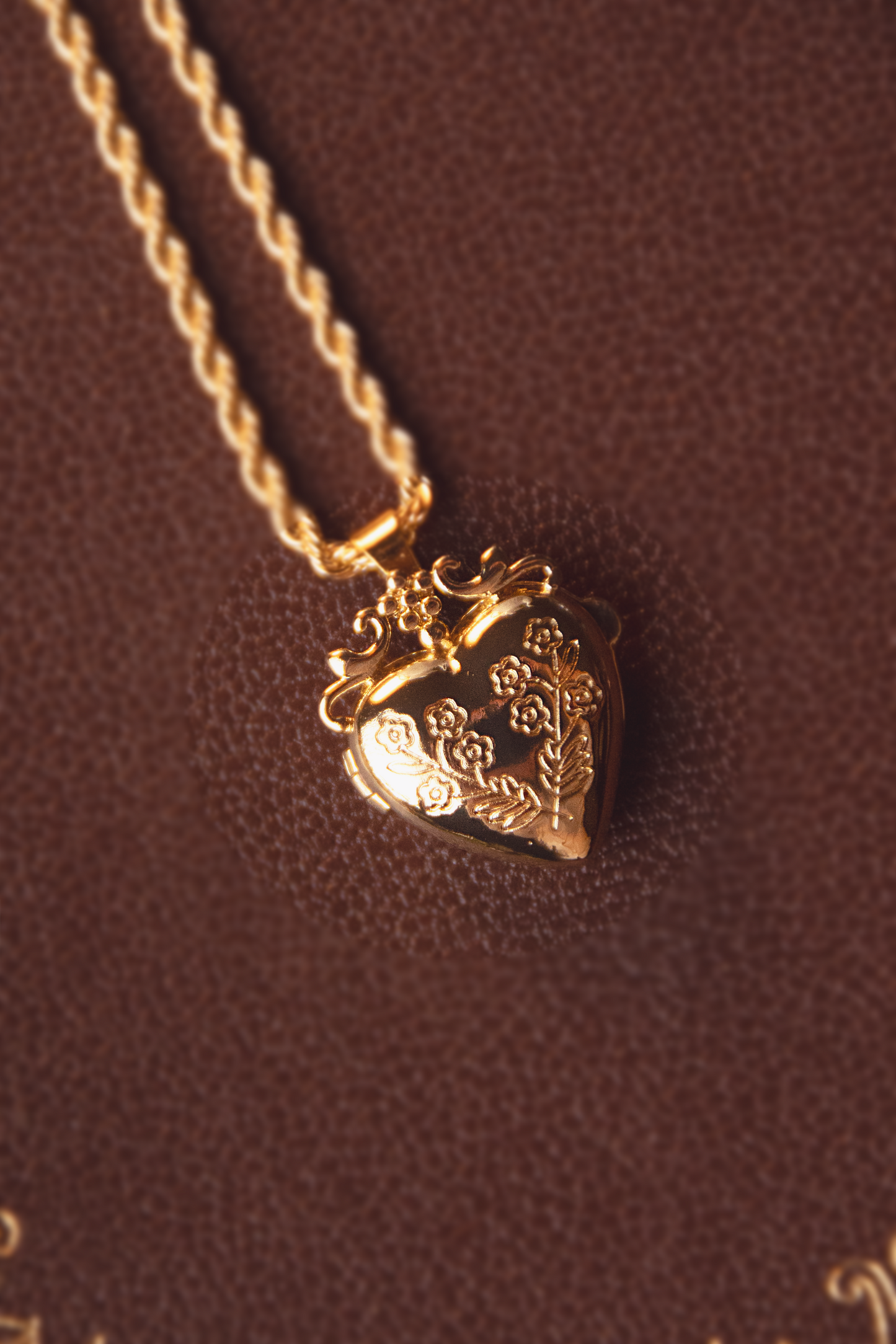 Pendente Locket | Floral | Retrò | Medaglione Cuore