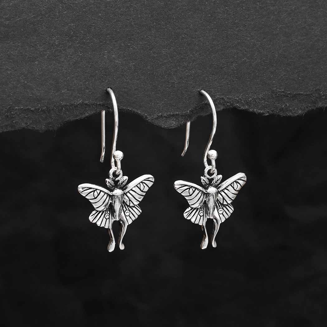 Orecchini pendenti Falena | Argento Sterling Riciclato | FairTrade