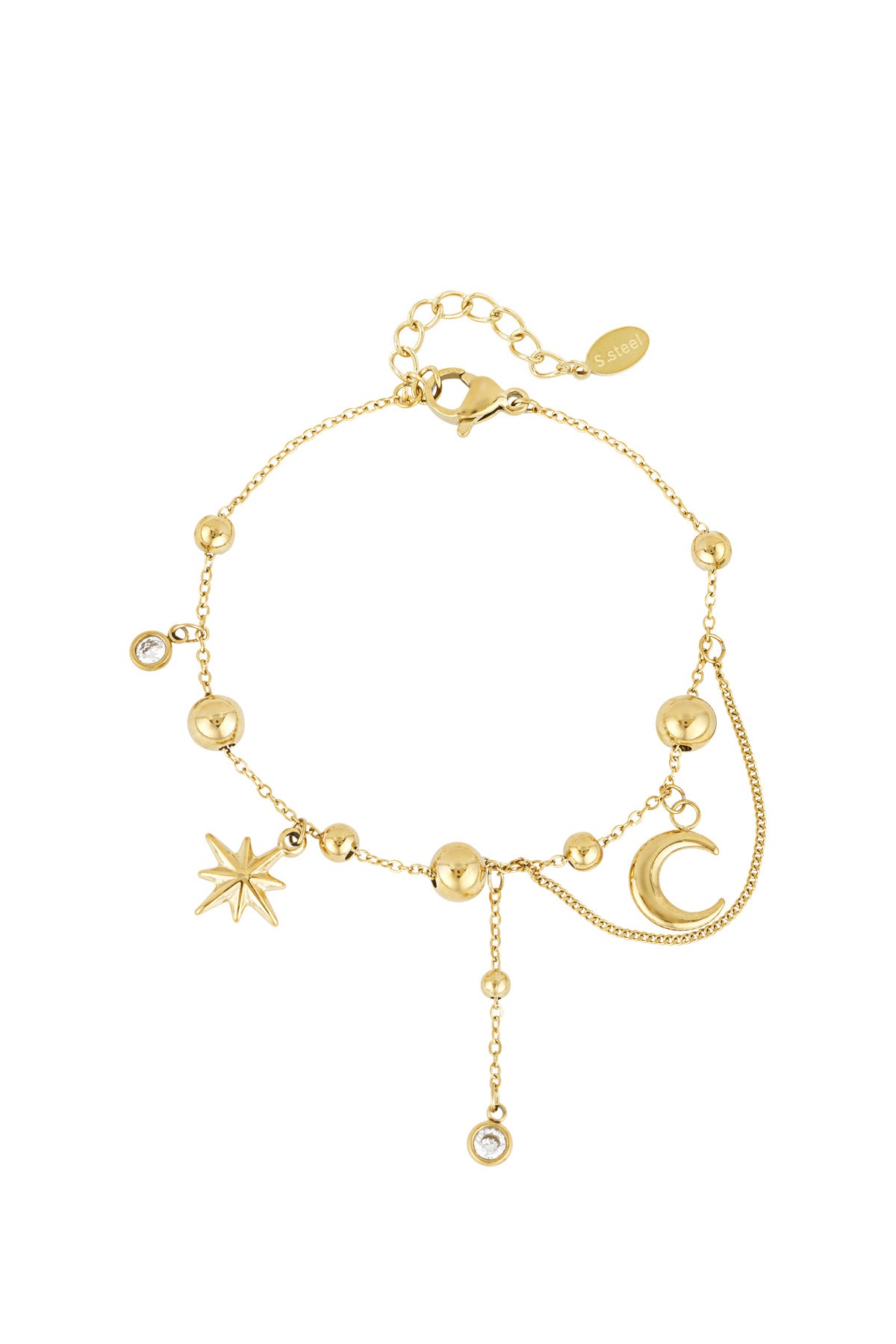 Bracciale charm Luna | Acciaio Inossidabile | Waterproof