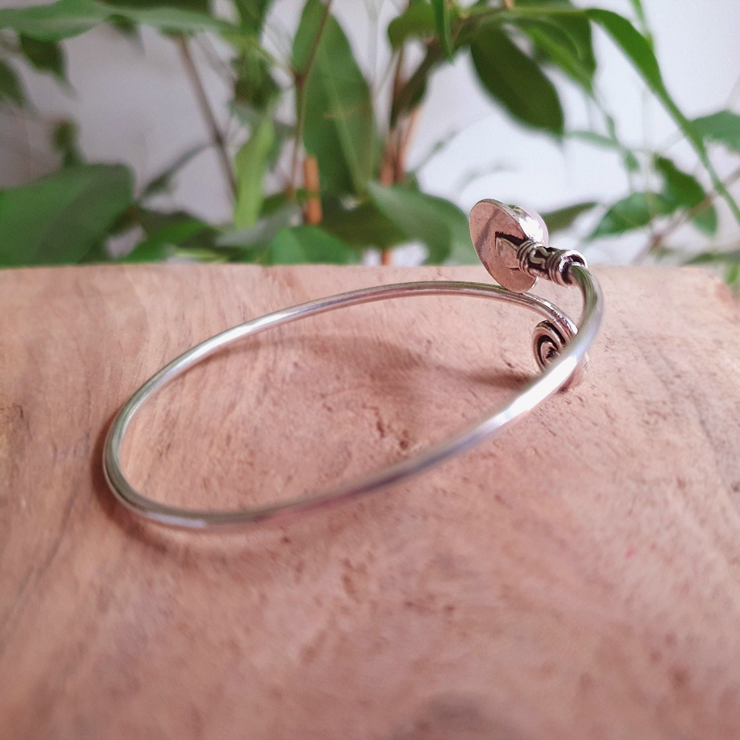 Bracciale in argento e occhio di tigre | Ottone | Regolabile | Fatto a mano