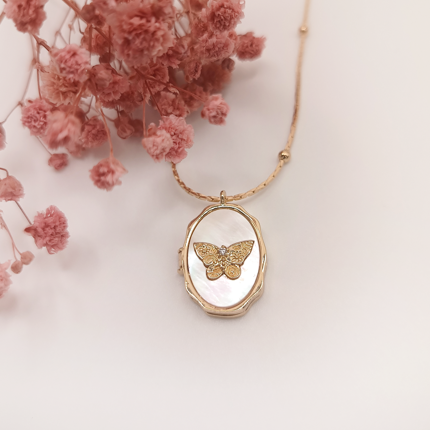 Pendente Locket | Farfalla | Retrò