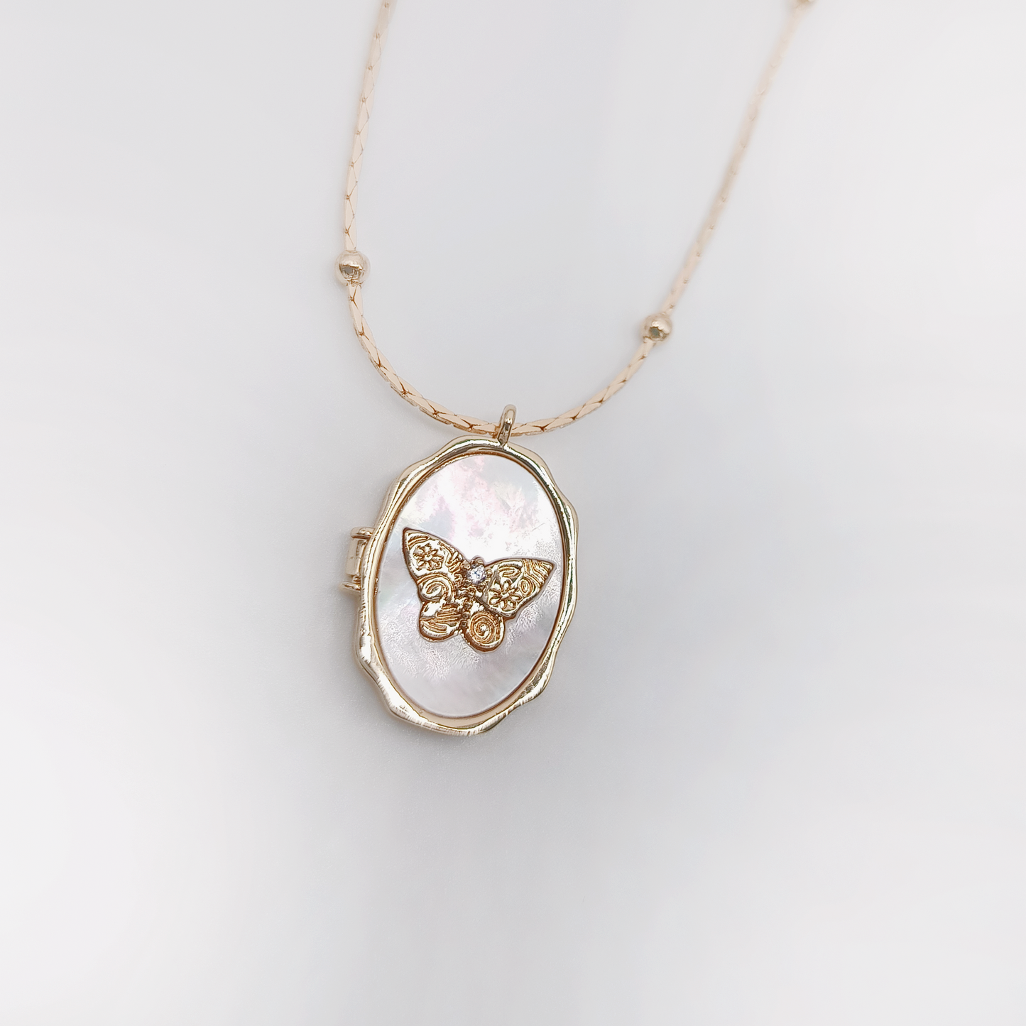 Pendente Locket | Farfalla | Retrò