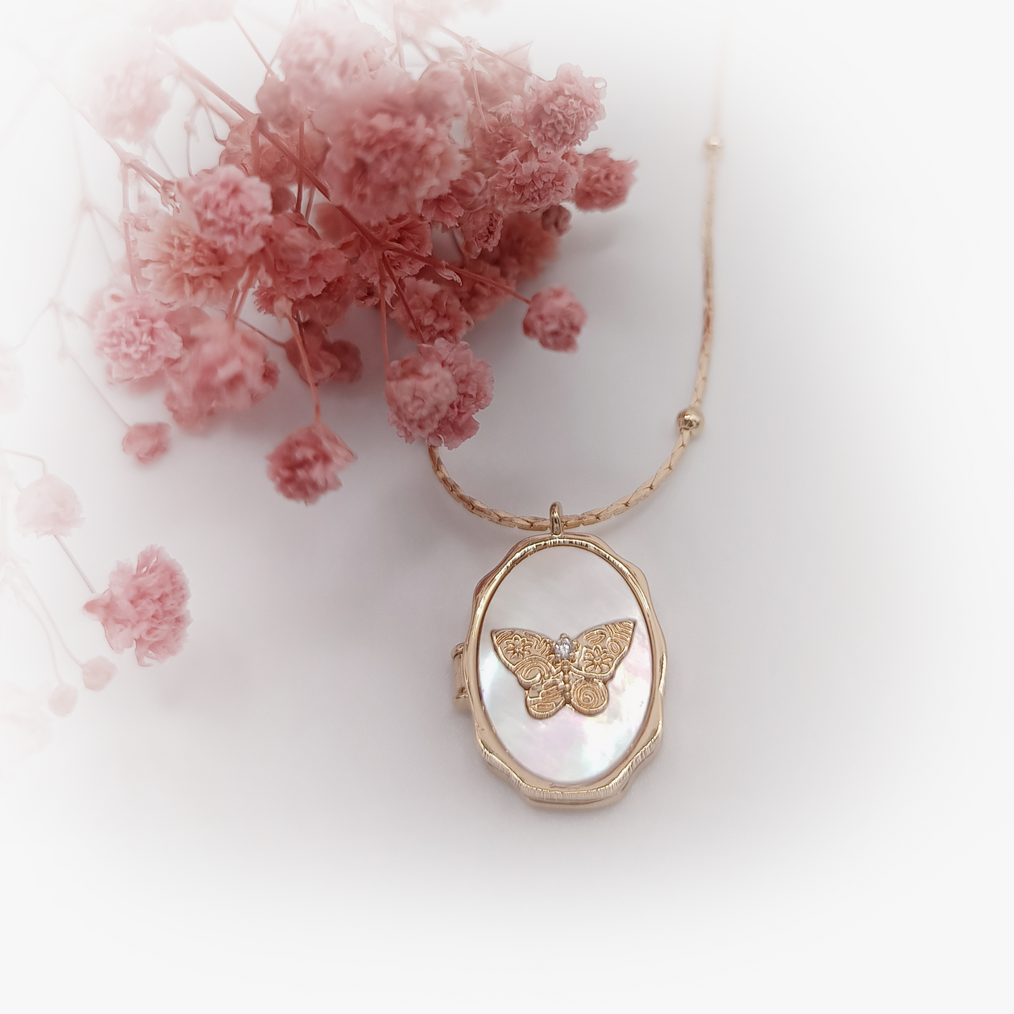 Pendente Locket | Farfalla | Retrò