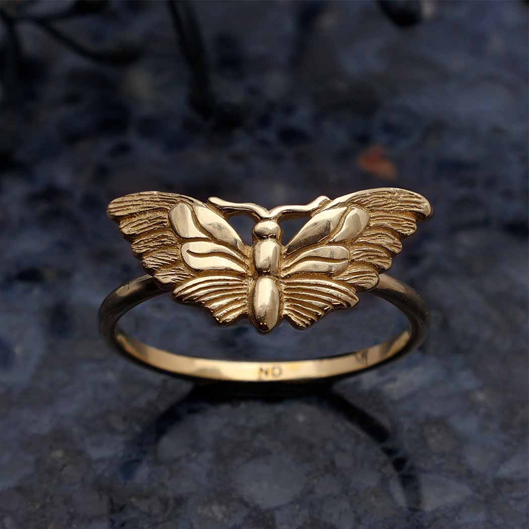 Anello falena | Regolabile | Bronzo | FairTrade