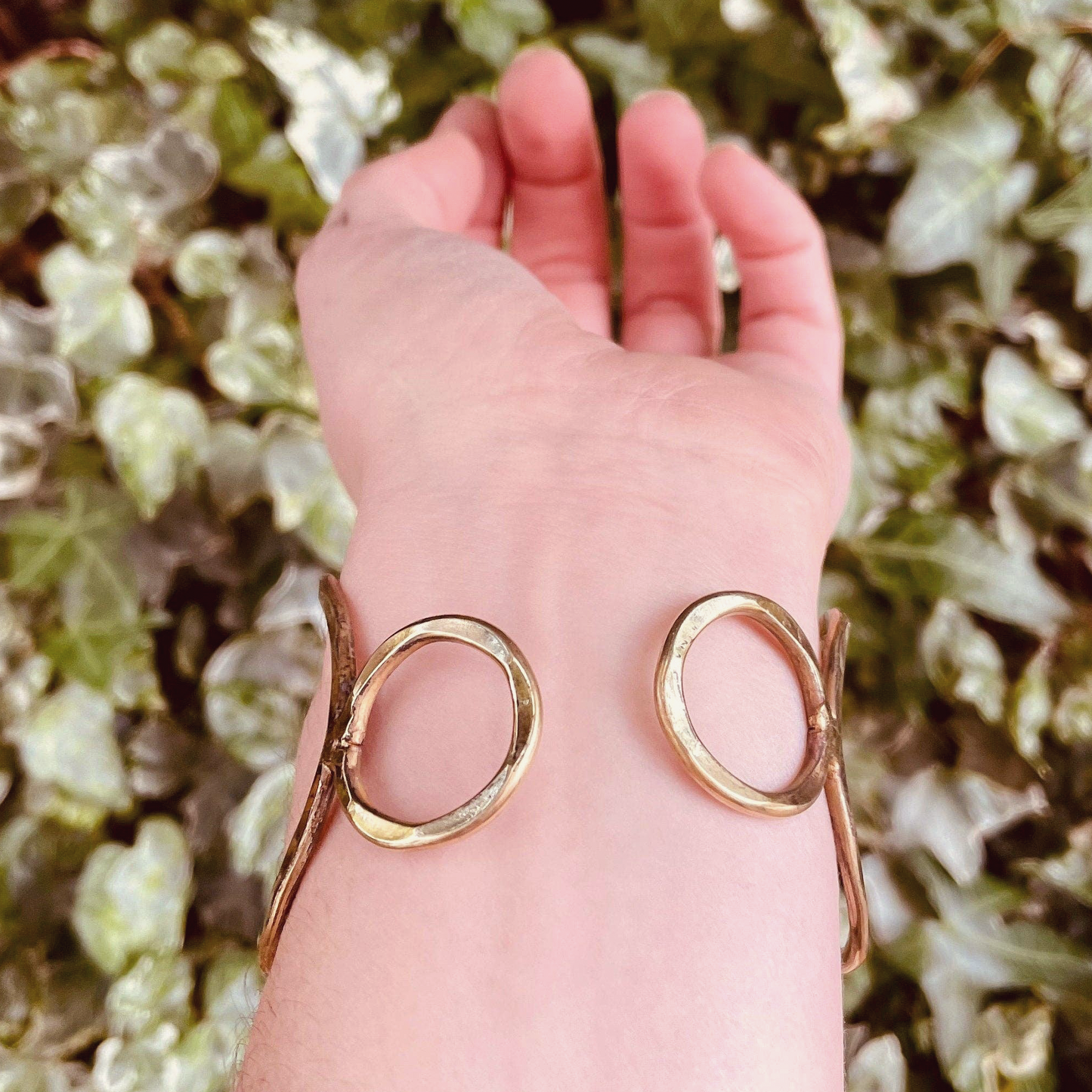 Bracciale spirale | Ottone | regolabile | Fatto a mano