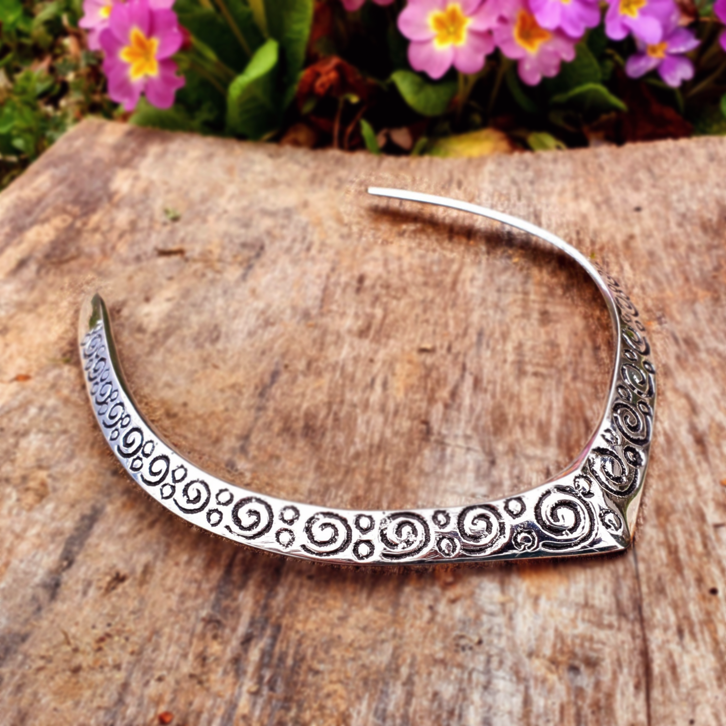 Collana Girocollo | Argento | spirali | Fatto a mano