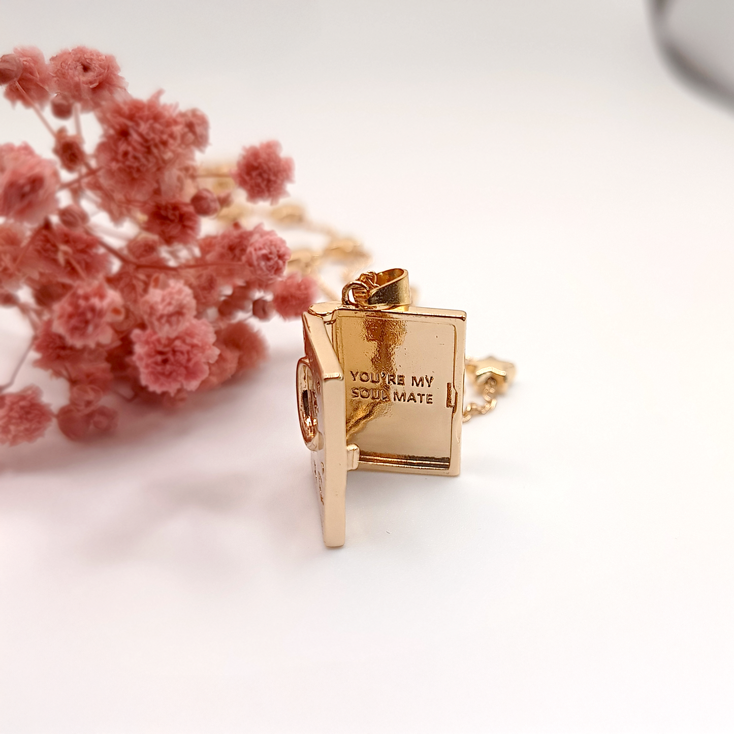 Collana Locket | Moon | Placcato oro 18K | San Valentino | Regalo