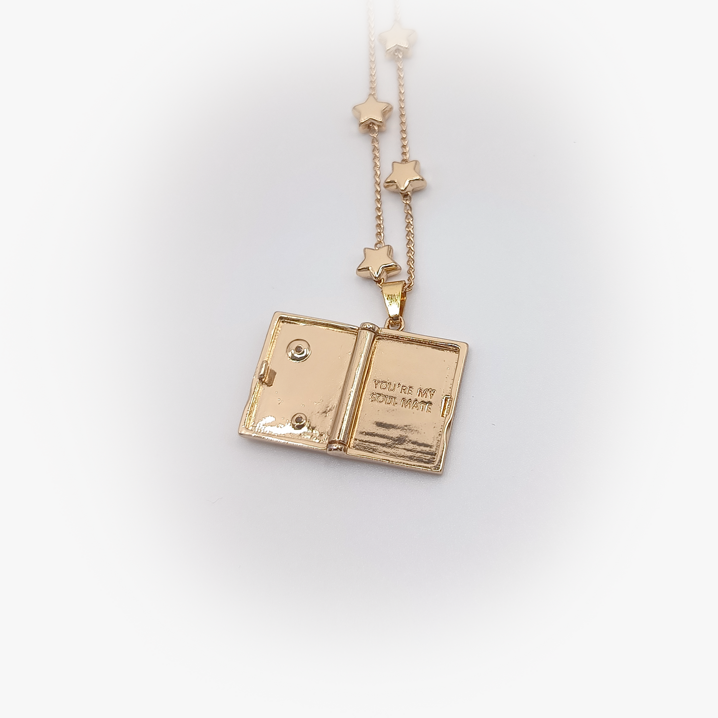 Collana Locket | Moon | Placcato oro 18K | San Valentino | Regalo