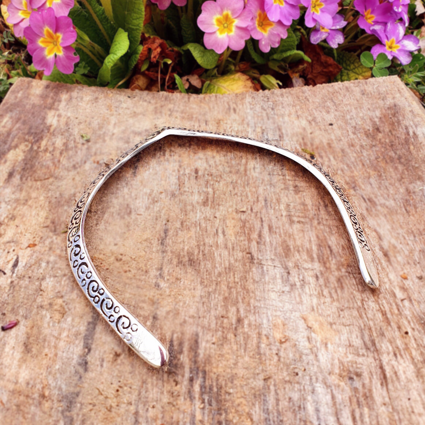 Collana Girocollo | Argento | spirali | Fatto a mano
