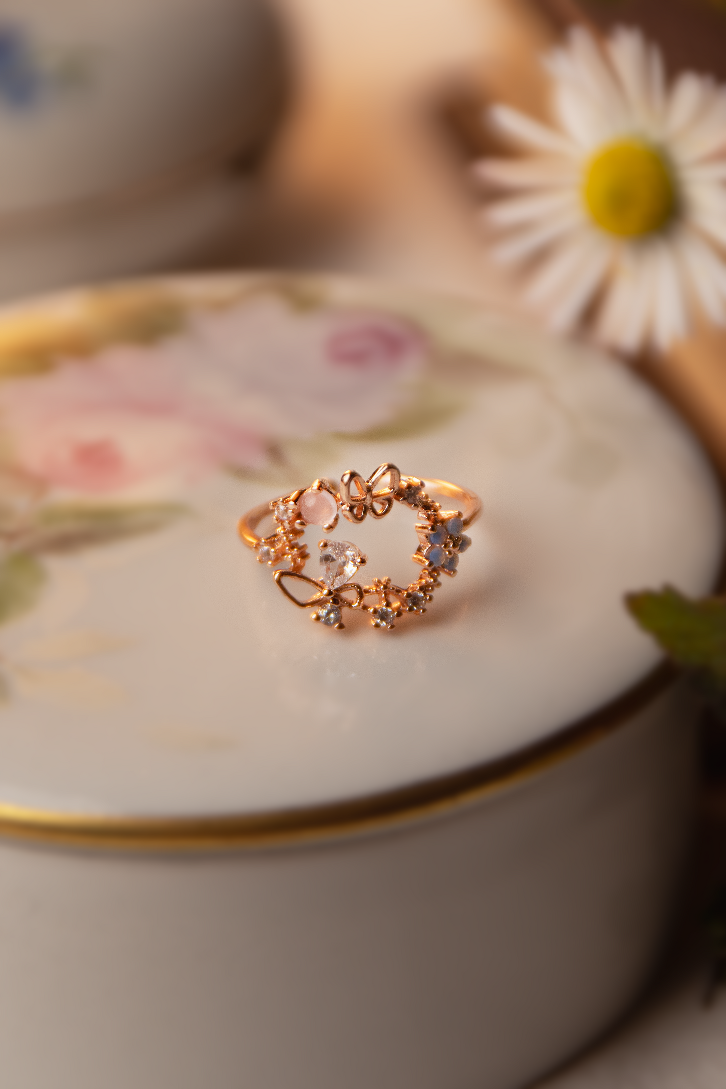 Secret Garden Ring | Zircons | Butterfly