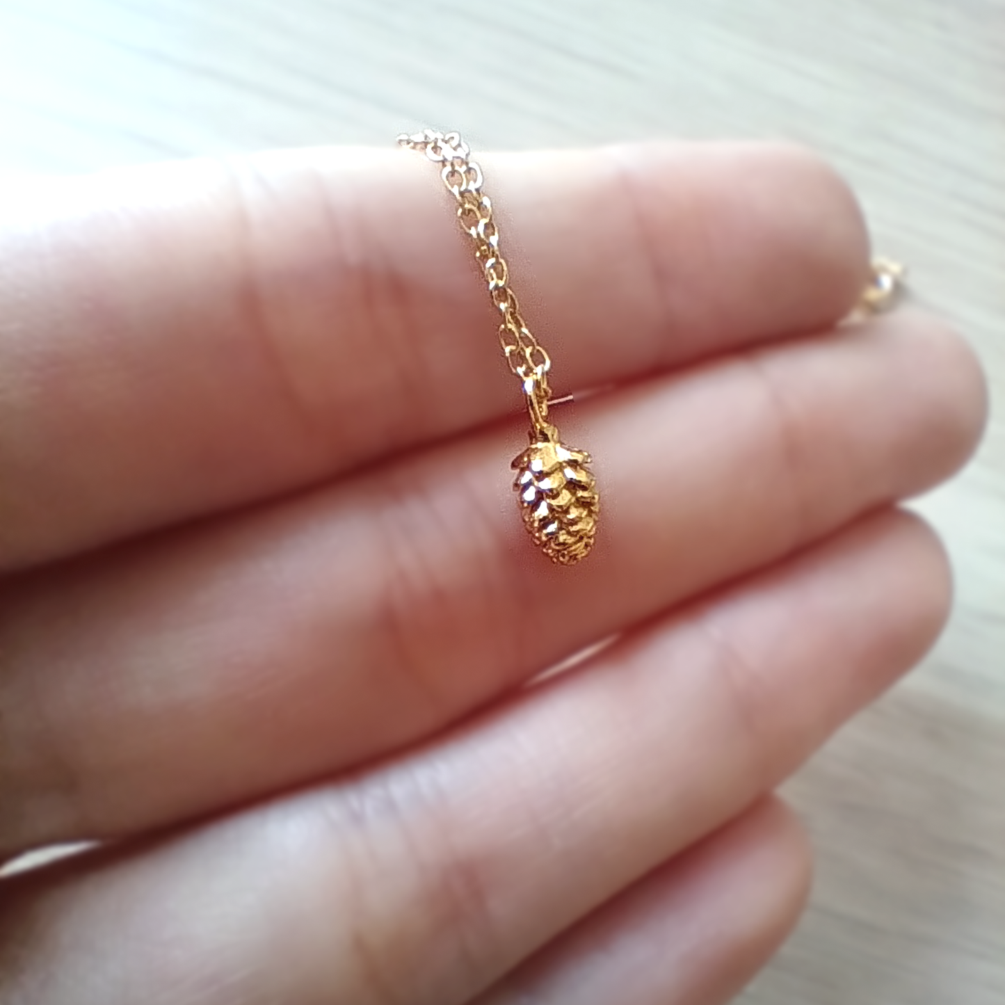 Sylpine | Collana Pigna | Argento 925 | Placcatura Oro + E-coat