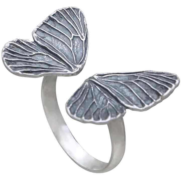 Anello farfalla FairTrade Eco-sostenibile in Argento Sterling 925