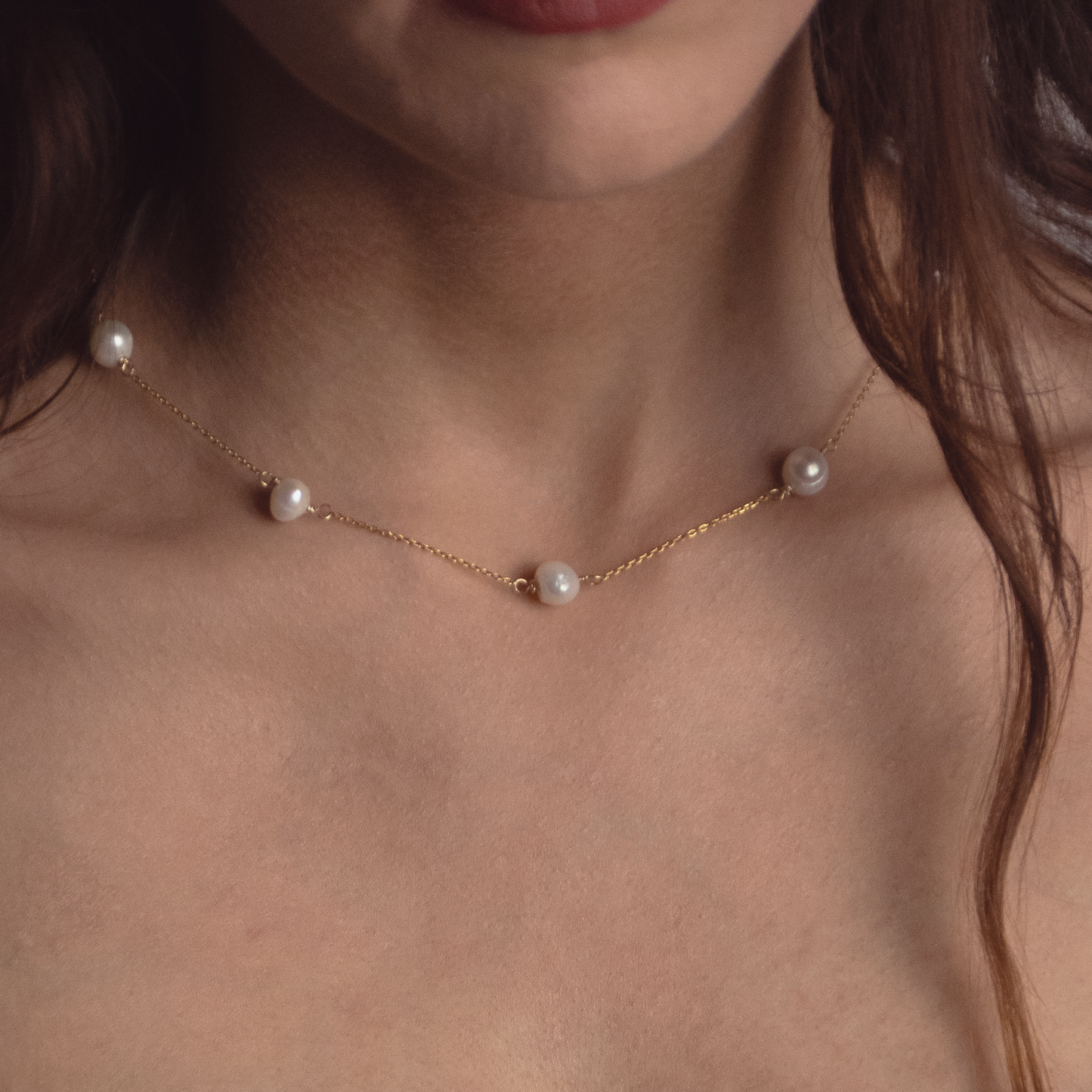 Brunella | Perla barocca Choker | Placcato oro 24K
