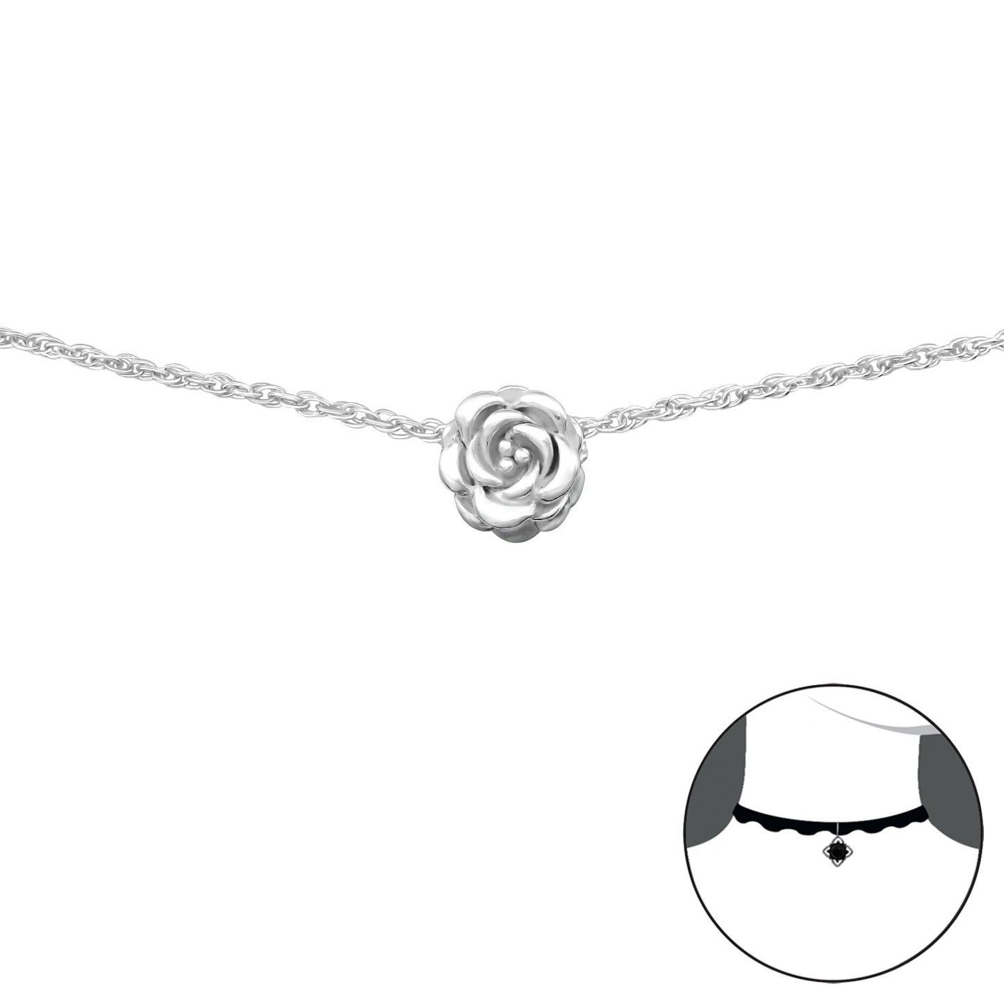 Roisin | Chocker Rosa | Argento 925 | E-coat