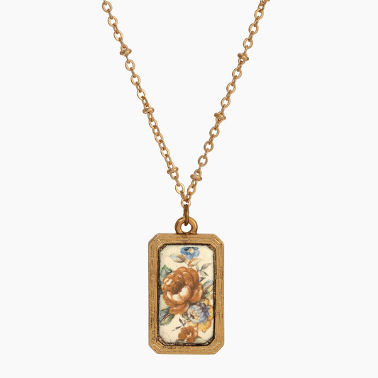 Seraphine | Collana con ciondolo floreale | Stile Vintage