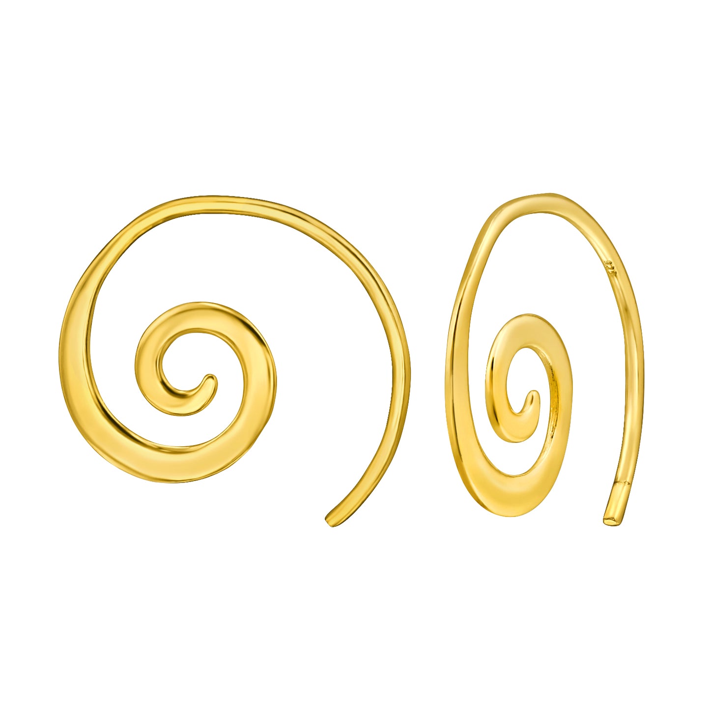 Miralis | Orecchini Onda | Argento Sterling 925 | Placcato Oro + E-coat