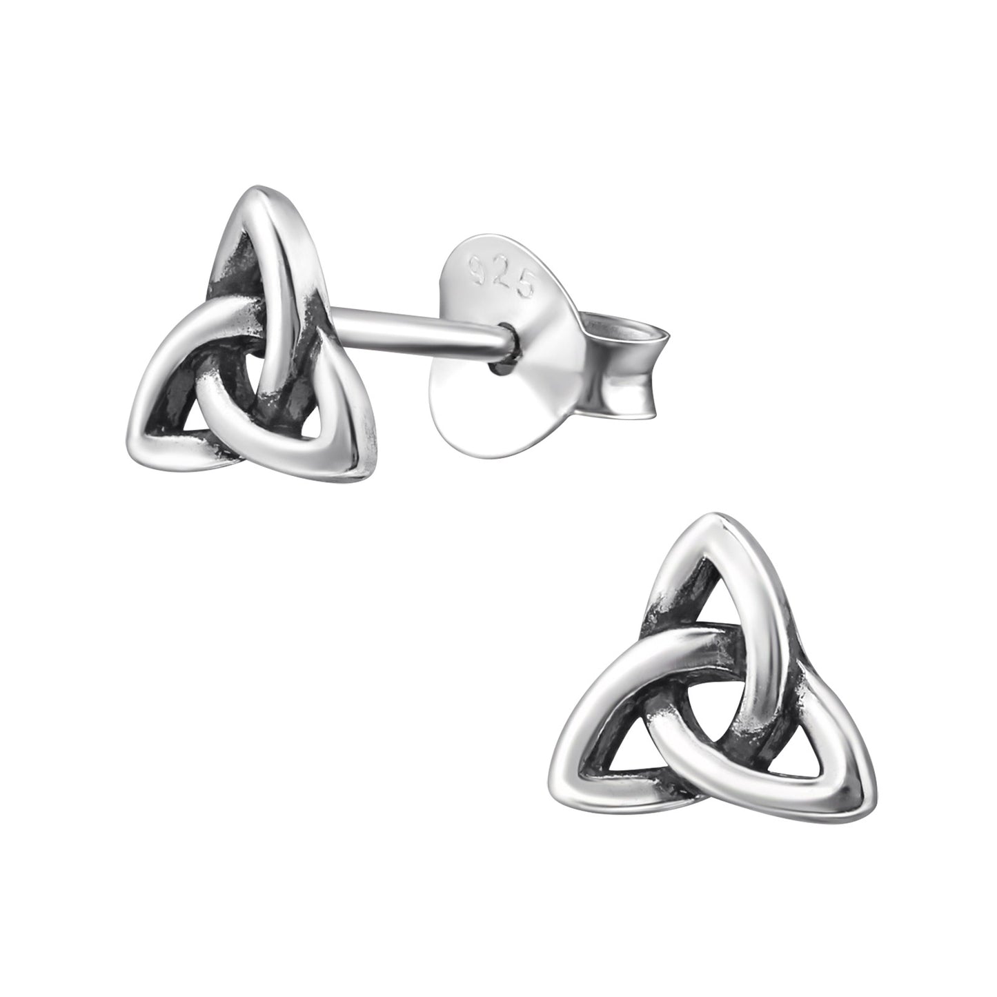 Aeltria | Orecchini Triquetra | Argento 925 | E-coat | Ossidato