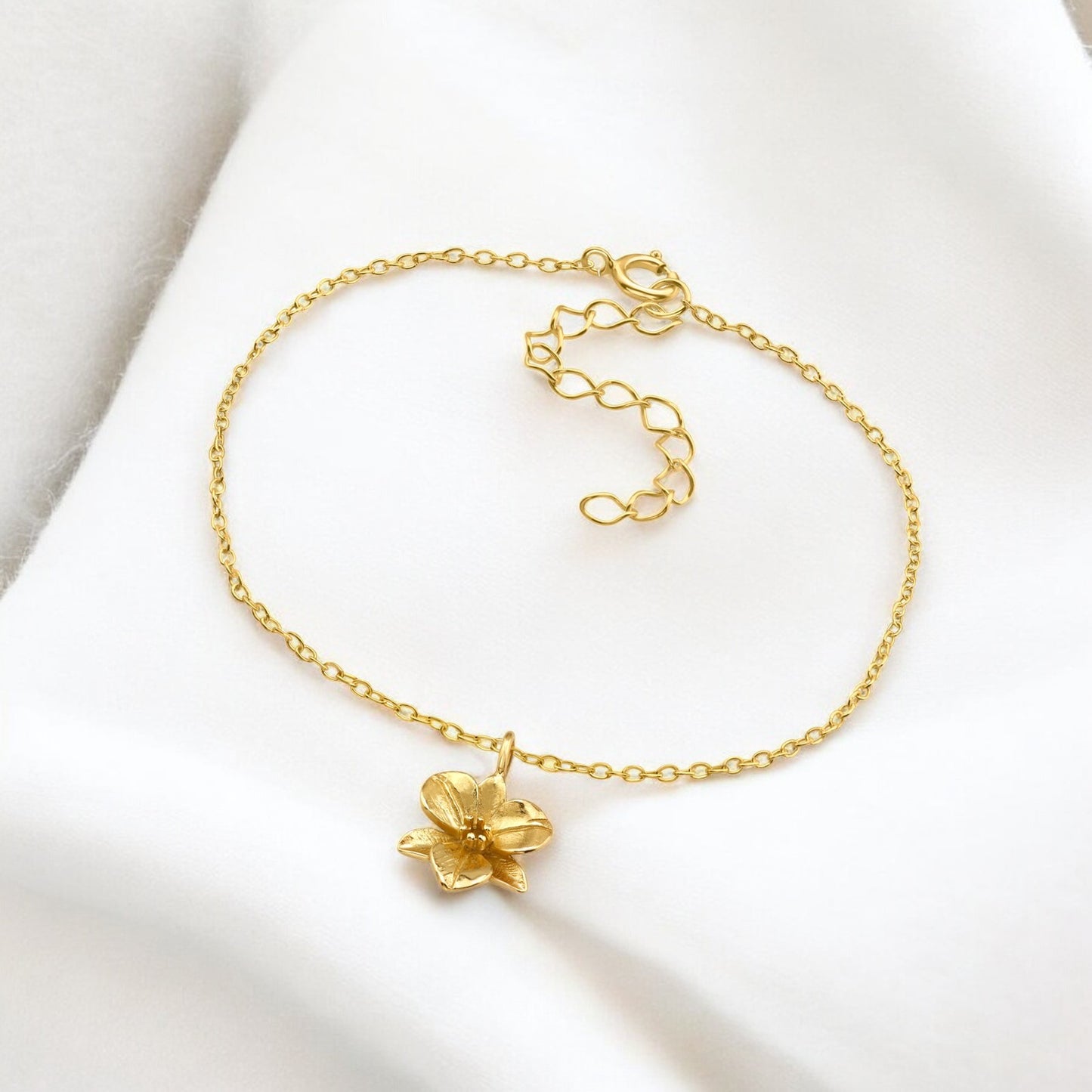 Eliselle | Bracciale fiore | Argento 925 | Placcatura Oro