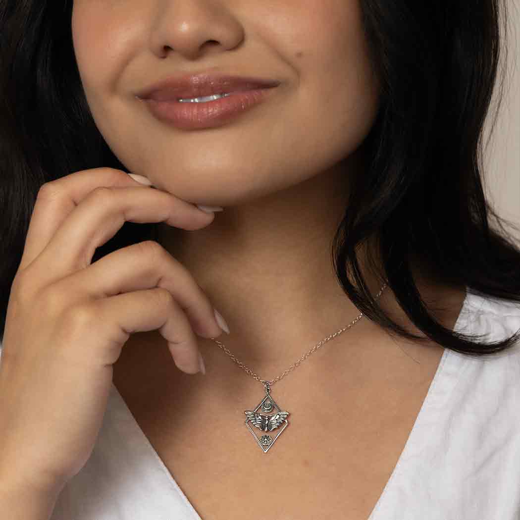 Collana falena | Argento sterling riciclato | FairTrade