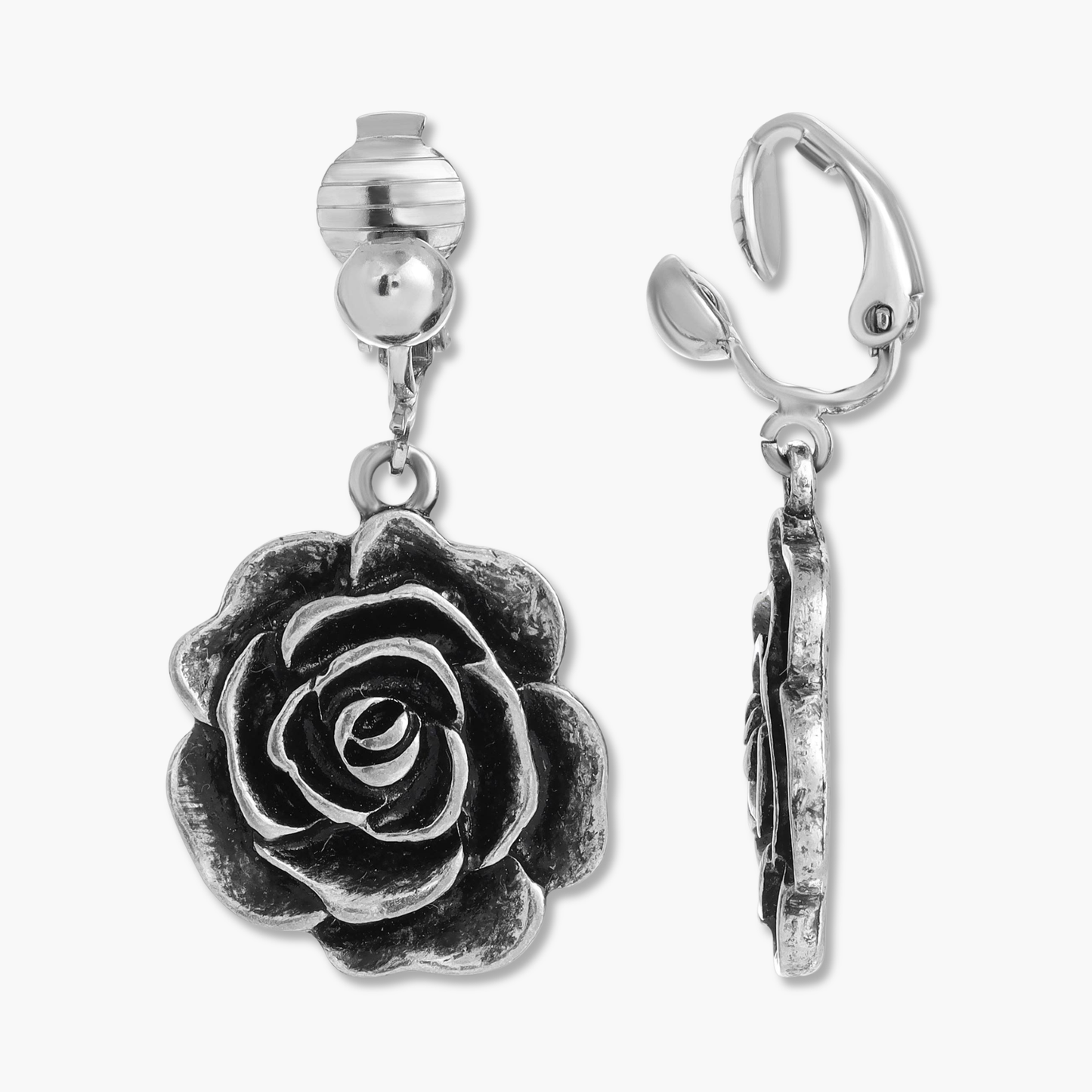 Rosaline | Orecchini a clip con rosa