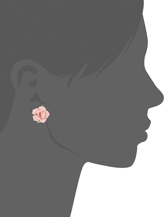Rosalith | Orecchini a perno in porcellana rosa