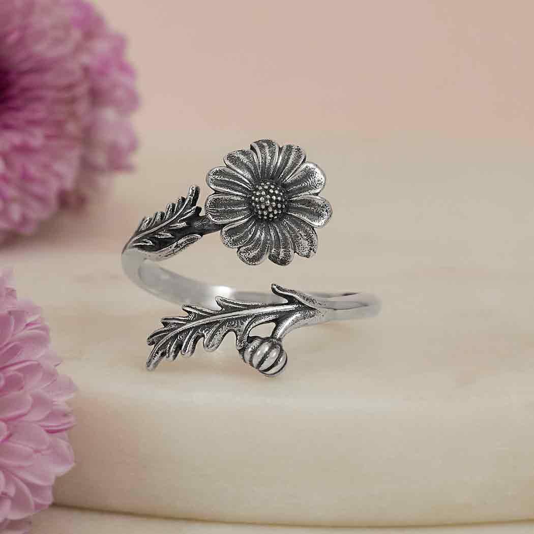 Anelli regolabili in argento sterling | Margherita | Fairtrade
