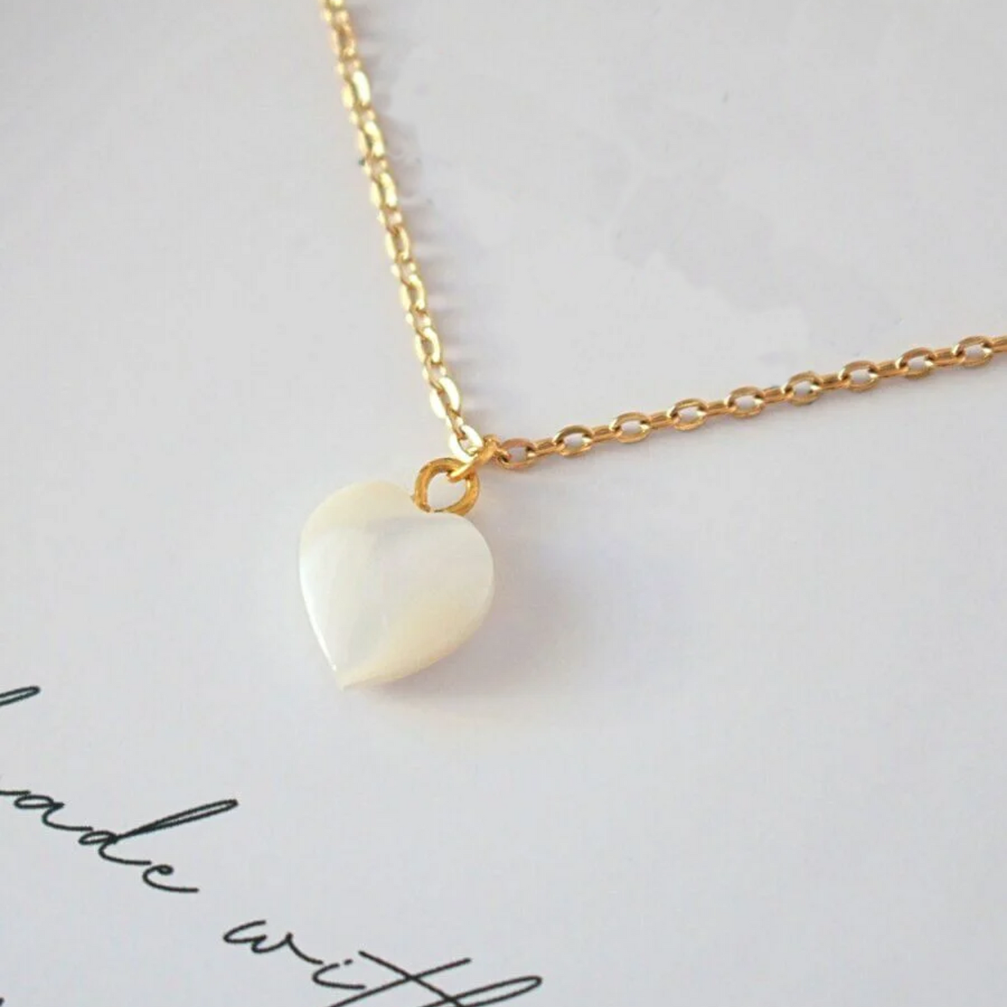 Sea Heart | Collana a cuore | Conchiglia Naturale | Placcato Oro 24K