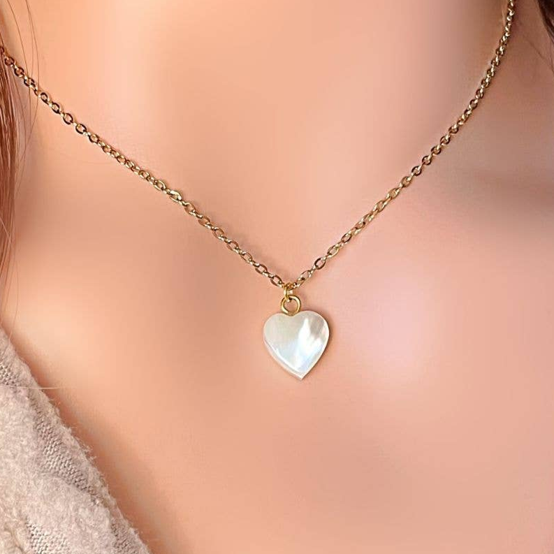 Sea Heart | Collana a cuore | Conchiglia Naturale | Placcato Oro 24K