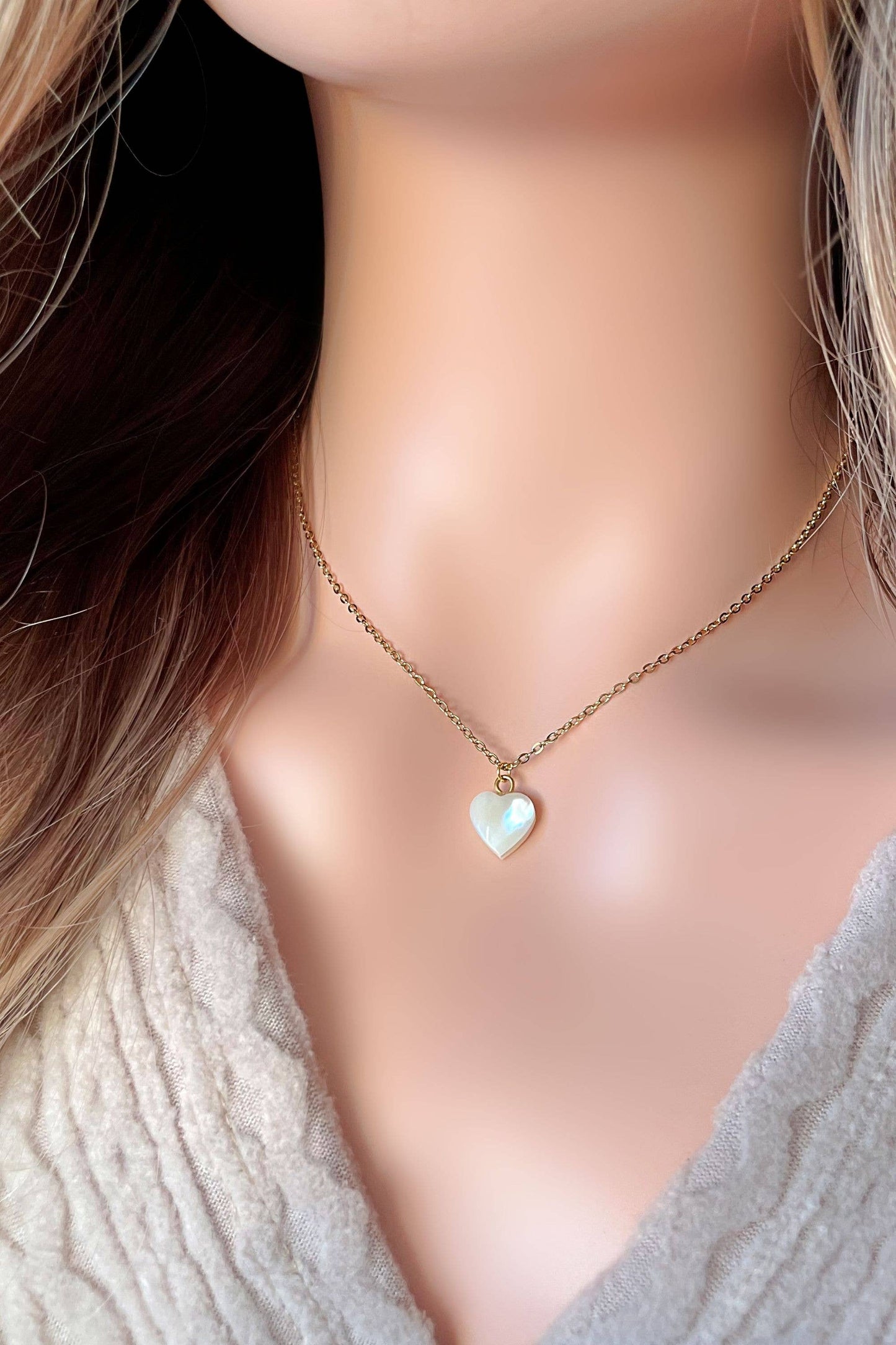 Sea Heart | Collana a cuore | Conchiglia Naturale | Placcato Oro 24K
