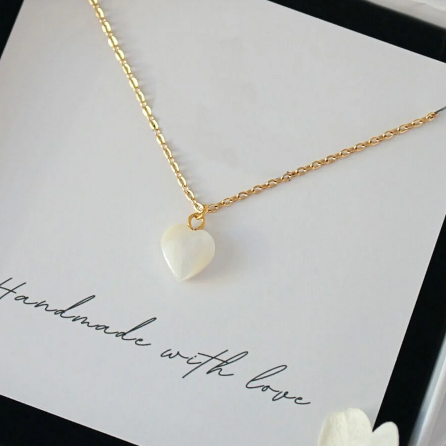 Sea Heart | Collana a cuore | Conchiglia Naturale | Placcato Oro 24K