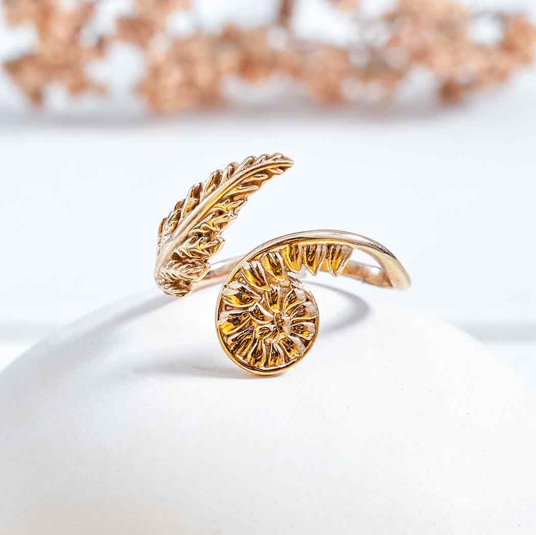 Anello Felce | Regolabile | Bronzo | Fairtrade