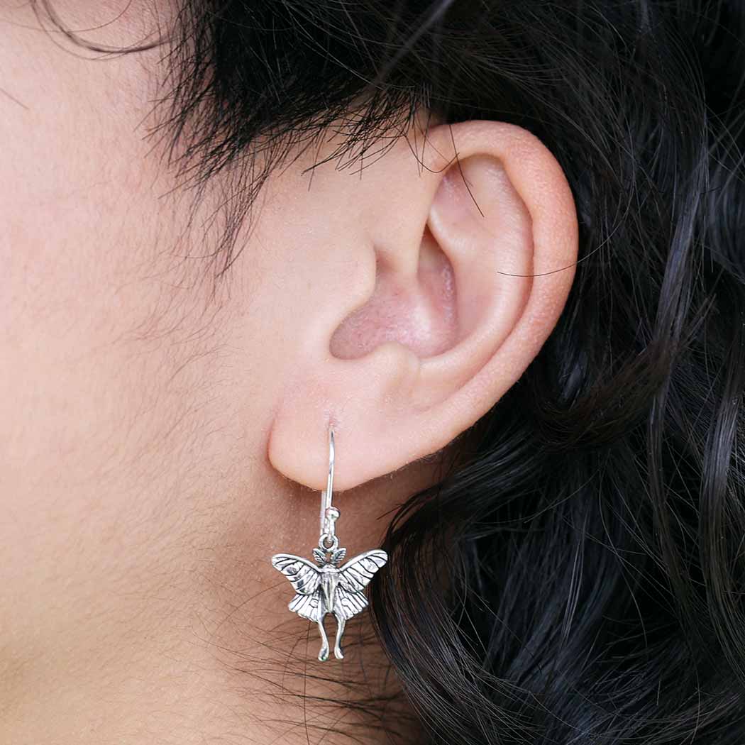 Orecchini pendenti Falena | Argento Sterling Riciclato | FairTrade