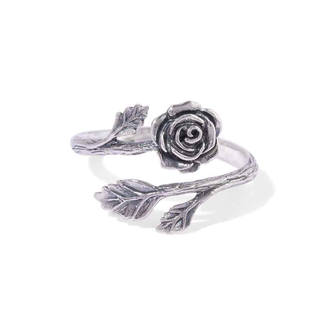 Anello Rosa regolabile in Argento Sterling