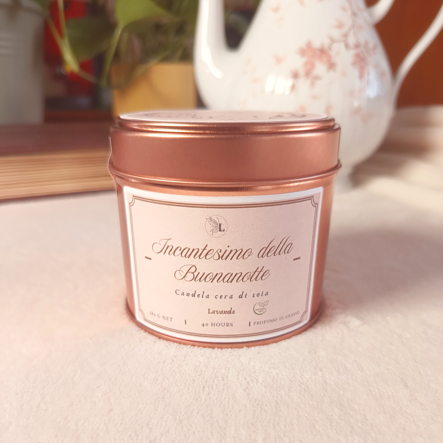 INCANTESIMO DELLA BUONANOTTE | Candela profumata | Lavanda | cera di soia | fragranza di Grasse
