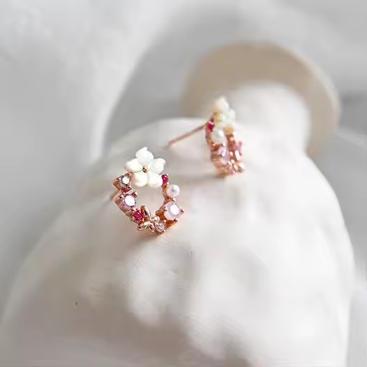 Orecchini Fioriti | Zirconi | Argento Sterling