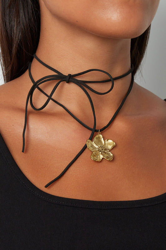Collana Ciondolo dorato a fiore | Acciaio Inossidabile | Placcato oro | Waterproof