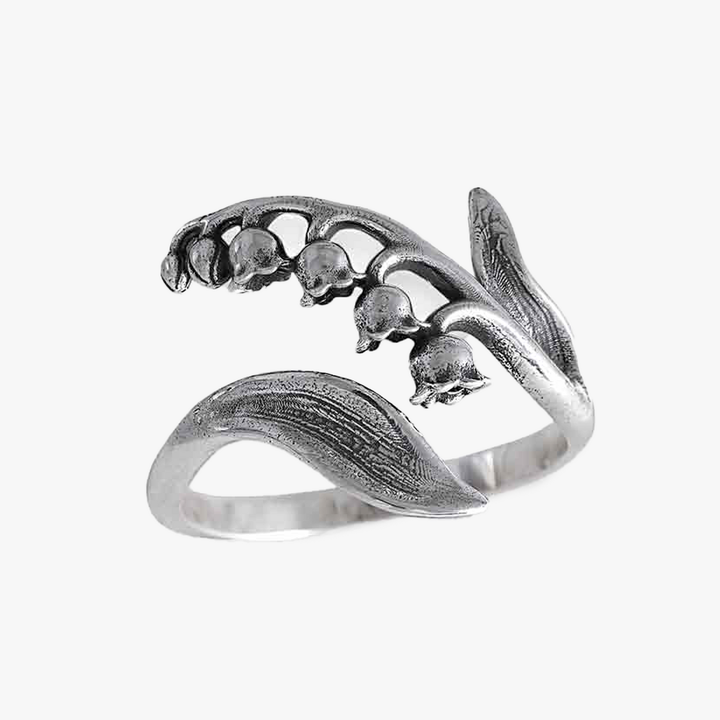 Anelli regolabili in argento sterling | Mughetto | Fiore delle fate | Fairtrade