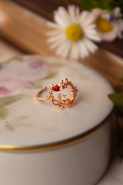 Secret Garden Ring | Zircons | Butterfly